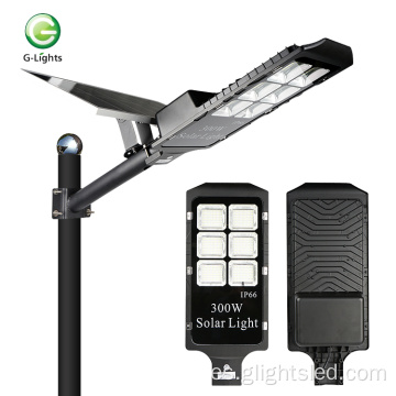 Farola solar de aluminio al aire libre smd 100w 300w led